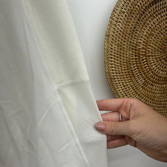 Offline by Aerie White High Rise 7/8 Legging Large LONG Mesh Pockets Activewear - Picture 5 of 6